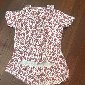 Roller Rabbit Pink Monkey Pajamas